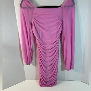 Cocktail Elegant Pink Ruched Dress Size S/M